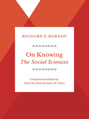 cover image of On Knowing—The Social Sciences